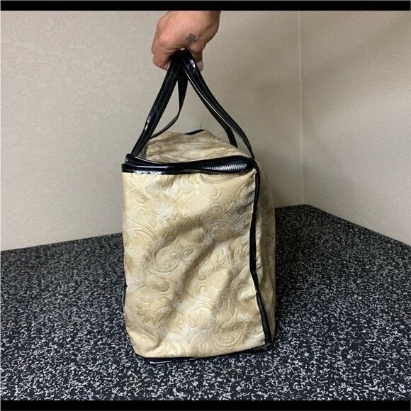 Vintage Gold & Black Rose Square Tote - Picture 5 of 11